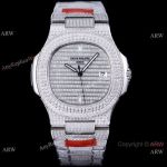Perfect Replica Grade 1A Patek Philippe Nautilus Pave Diamond watch Swiss 324